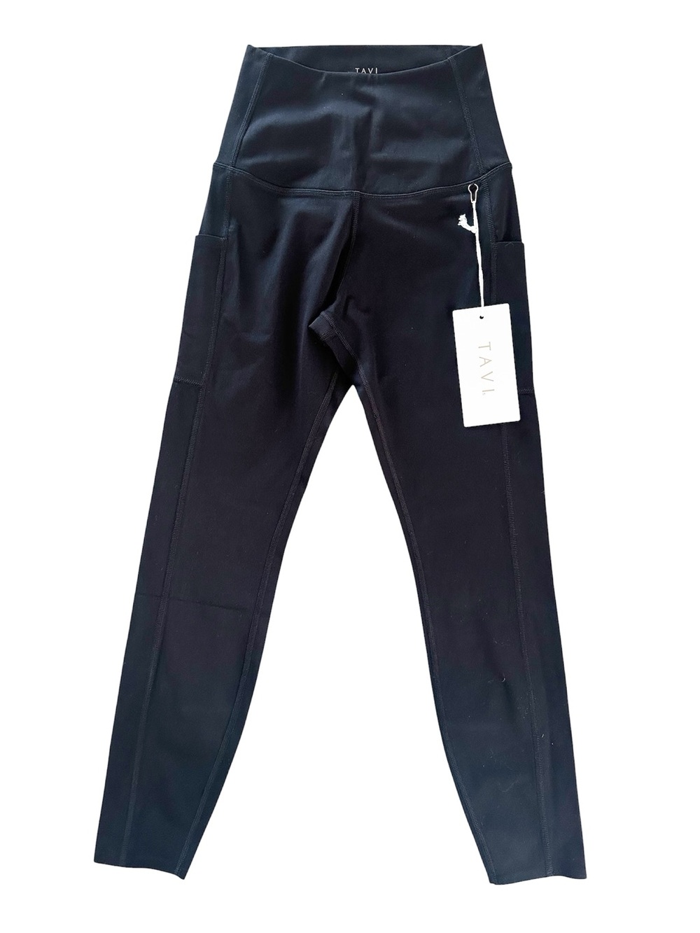 Tavi Women’s High Waisted Pocket 7/8 Leggings in Black Size Small NWT